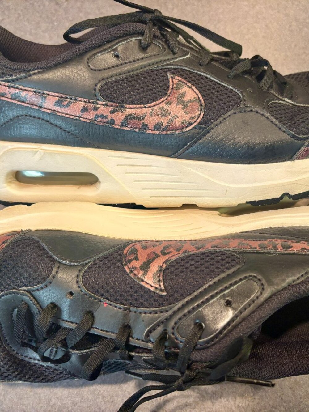 ~~Nike Air Max SC Leopard Swoosh Women's Black Animal Print Sneakers Size 9